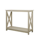 Rainbow Sophia Console Table, Modern Farmhouse Wood Entryway / Sofa Table with 2-Tier Storage, 39 Inch, White Oak