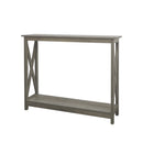 Rainbow Sophia Console Table Entryway Table Sofa Table, Modern Farmhouse Wood Console Table with 2-Tier Storage, 39 Inch, Washed Oak