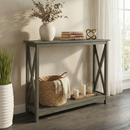 Rainbow Sophia Console Table Entryway Table Sofa Table, Modern Farmhouse Wood Console Table with 2-Tier Storage, 39 Inch, Washed Oak