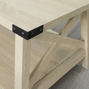 Rainbow Sophia Farmhouse Coffee Table with Corner Protection, 40 Inch, White Oak