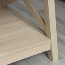 Rainbow Sophia Farmhouse Coffee Table with Corner Protection, 40 Inch, White Oak