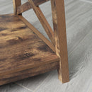 Rainbow Sophia Farmhouse Coffee Table with Corner Protection, 40 Inch, Rustic Wood