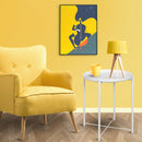 Metal End Table Side Table Accent Table with Round Tray (White)