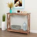Farmhouse 39" Console Table (Rustic Wood)