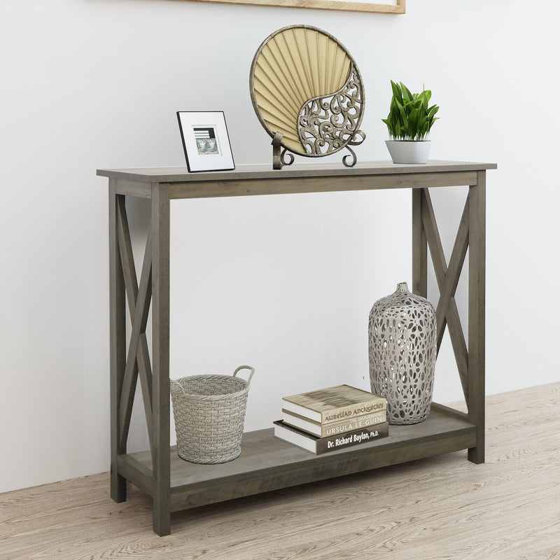 Farmhouse 39" Console Table (Washed Oak)