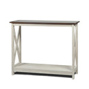 Farmhouse 39" Console Table (Sargent Oak/Dark Walnut)