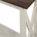 Farmhouse 39" Console Table (Sargent Oak/Dark Walnut)