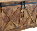 Farmhouse Sliding Barn Door TV Stand for TVs up to 65", Rustic
