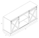 Farmhouse Sliding Barn Door TV Stand for TVs up to 65", Washed Oak