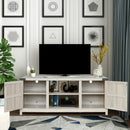 Modern TV Stand for TVs up to 65" (White Oak)