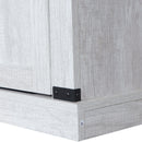 Sliding Barn Door TV Stand, Storage Cabinet with Shelves (Sargent Oak)