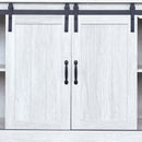 Sliding Barn Door TV Stand, Storage Cabinet with Shelves (Sargent Oak)