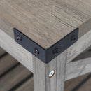 Farmhouse Coffee Table with Slat Shelf and Corner Protection, 40 Inch, Washed Oak