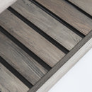 Farmhouse Coffee Table with Slat Shelf and Corner Protection, 40 Inch, Washed Oak