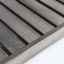 Farmhouse Coffee Table with Slat Shelf and Corner Protection, 40 Inch, Washed Oak