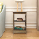 Farmhouse End Table Side Table (Shaded Oak)