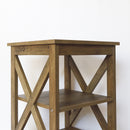 Farmhouse End Table Side Table (Shaded Oak)
