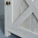 Farmhouse Nightstand with Cabinet and Shelves (Sargent Oak)