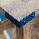 Farmhouse Side Table End Table with 2-Tier Storage, Rustic Wood