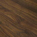 Farmhouse Modern Wood Coffee Table with 2-Tier Shelf Storage (Dark Walnut)